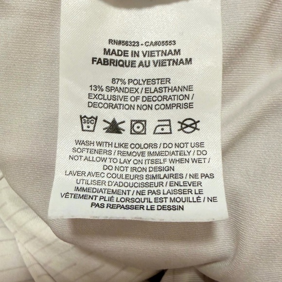 Nike Golf Dri-Fit White Polo Shirt XXL Standard Fit Mens Short Sleeve Sport - Picture 8 of 8